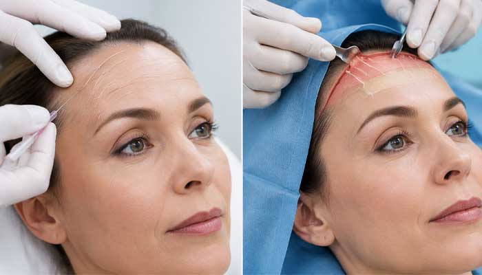 لیفت پیشانی با نخ یا جراحی؟